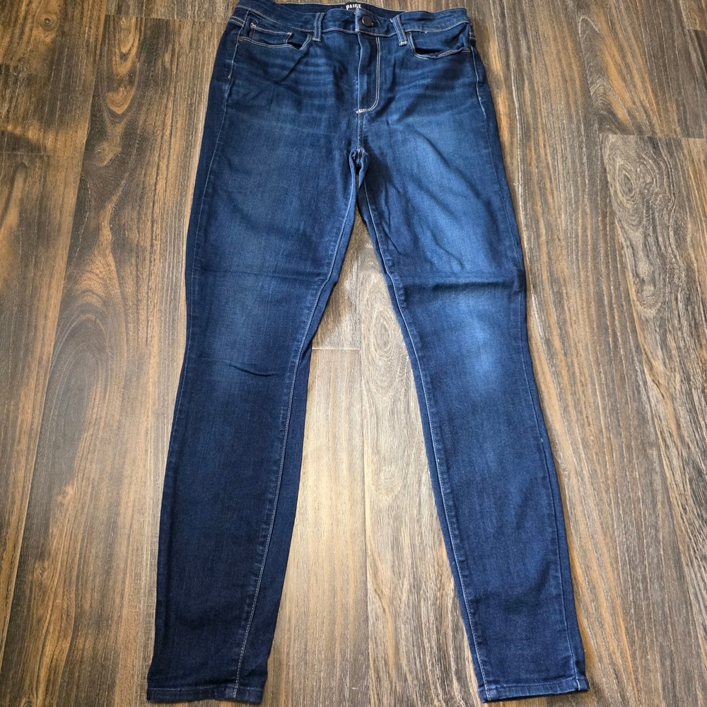 Paige Hoxton Ultra Skinny Jeans Womens 30 Dark Indigo High Rise Stretch Denim